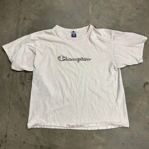 Vintage 90s champion embroidered spell out men'is size 2XL XXL graphic tee